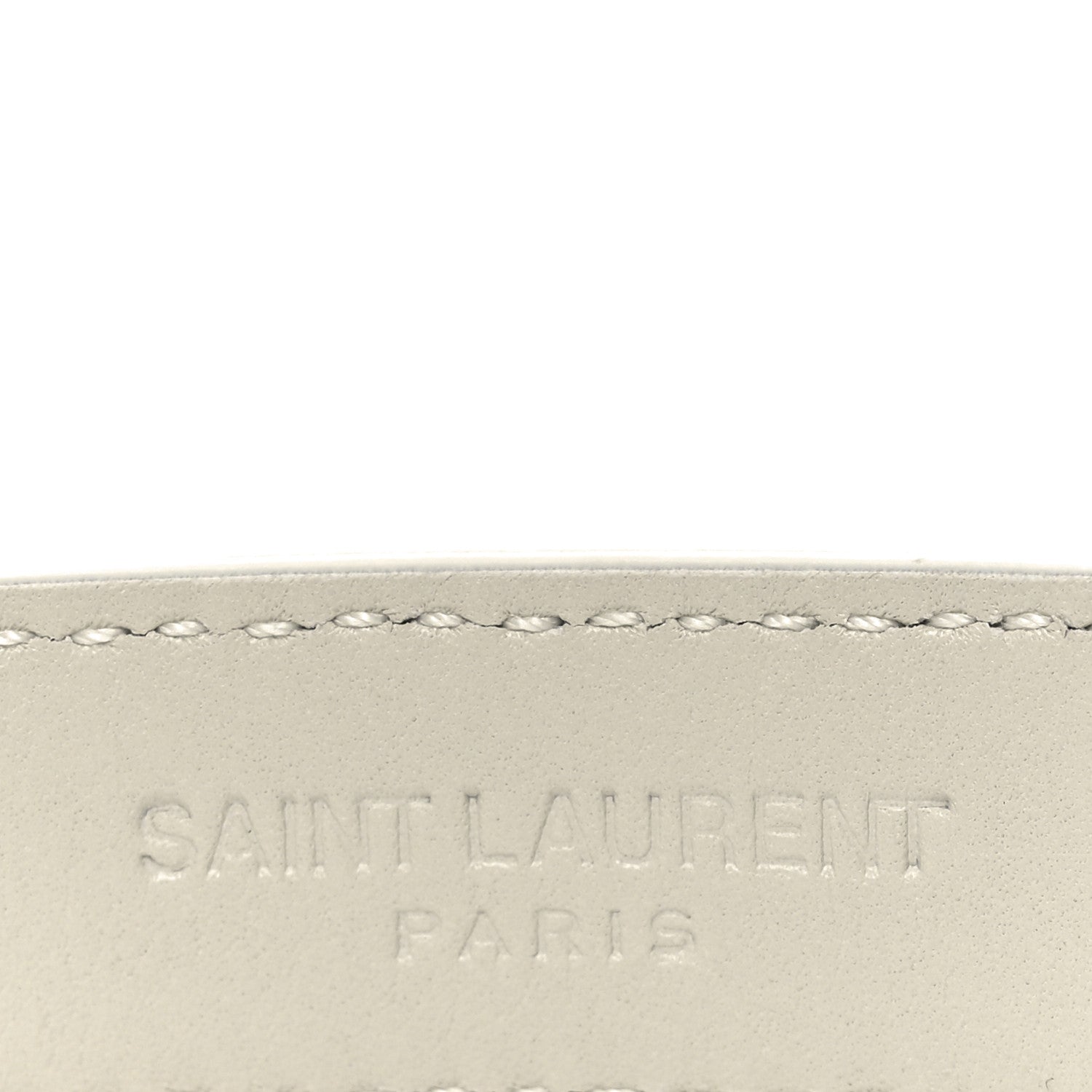 Saint Laurent Smooth Calfskin Monogram Square Buckle Belt 75 30 Crema Soft 4 of 5