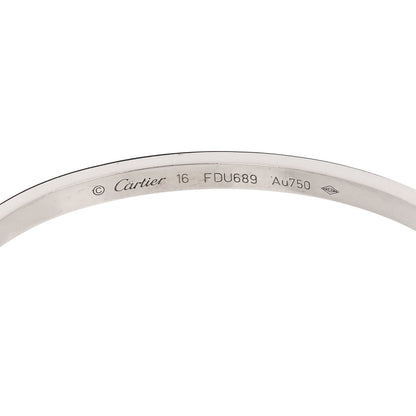 Cartier 18K White Gold Small LOVE Bracelet 16 5 of 6