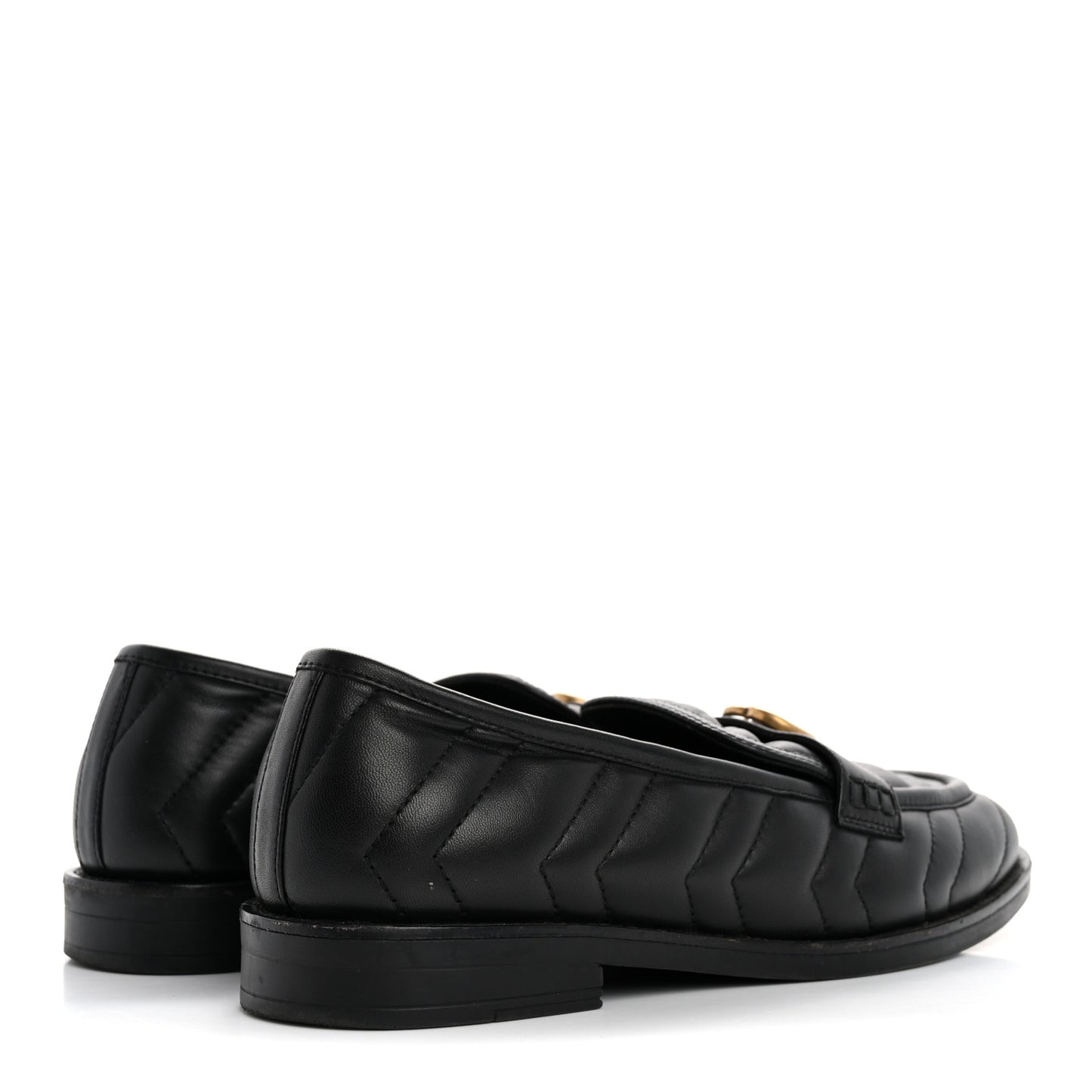 Nappa Matelasse Double G Marmont Loafers 37 Black