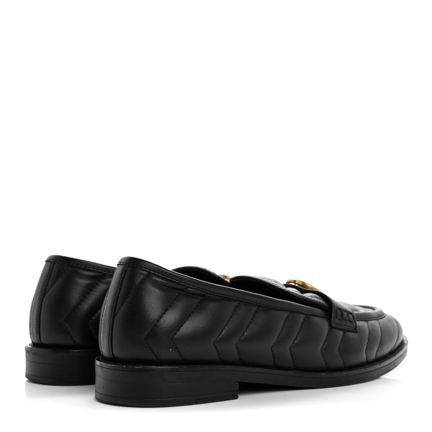 Gucci Nappa Matelasse Double G Marmont Loafers 37 Black 5 of 19