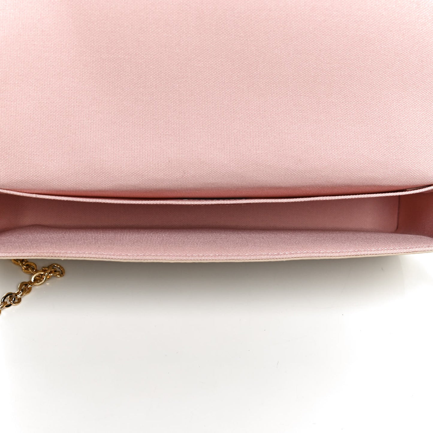 Damier Azur Pochette Felicie Chain Wallet Rose Ballerine