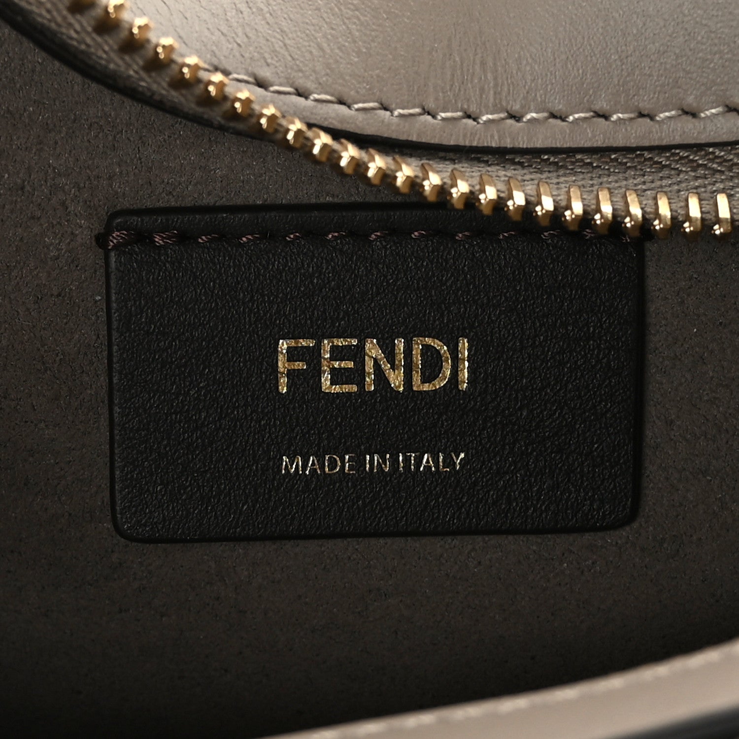 Fendi Chenille Vitello King Plexiglass FF O'Lock Swing Tortora Nuvola 5 of 8