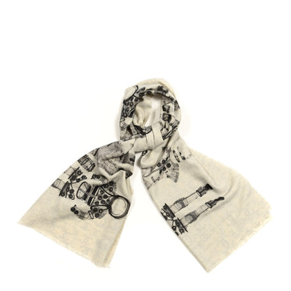 Chanel Cashmere CC Astronaut Scarf Beige 1 of 3