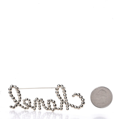 Chanel Metal Glass Swirling Pearls Brooch Pin Gold 2 of 4