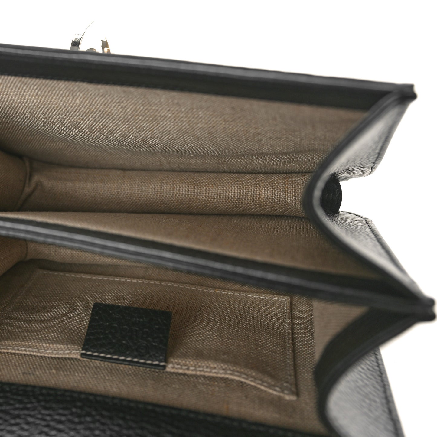 Dollar Calfskin Small Interlocking G Shoulder Bag Black