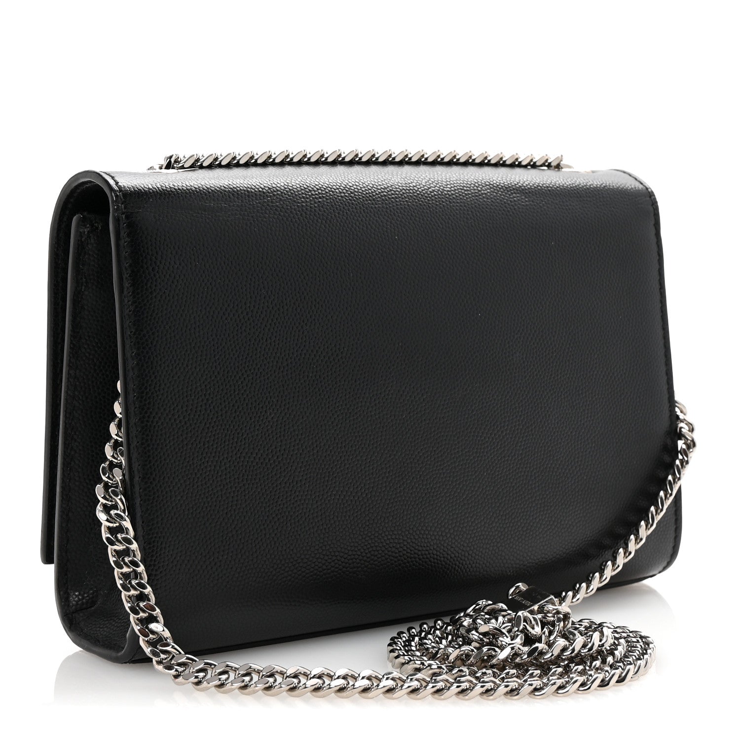 Saint Laurent Grain De Poudre Small Monogram Kate Satchel Black 3 of 9