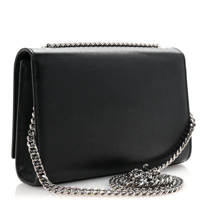 Saint Laurent Grain De Poudre Small Monogram Kate Satchel Black 3 of 9