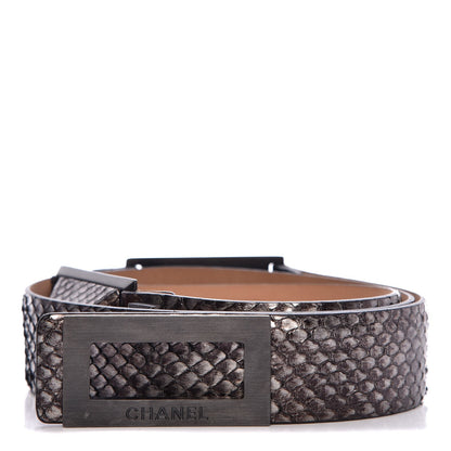 Chanel Python Reissue Belt 90 36 Ruthenium 1 of 10