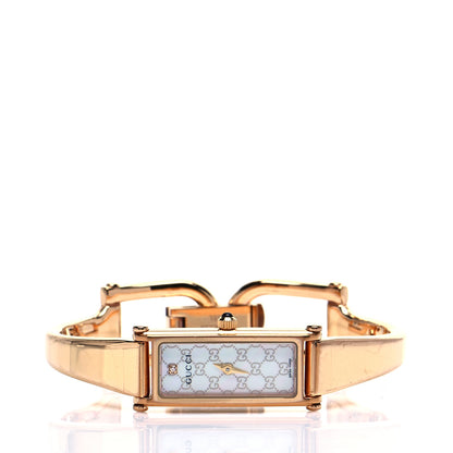 Gucci Stainless Steel Diamond Mother of Pearl 12mm 1500L Horsebit Quartz Watch 2 of 5