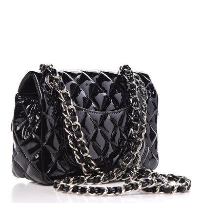Chanel Patent Calfskin Quilted Mini Rectangular Flap Black 4 of 15