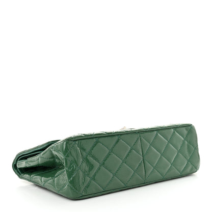 Chanel Distressed Patent Quilted 2.55 Reissue 227 Flap Green 4 of 10