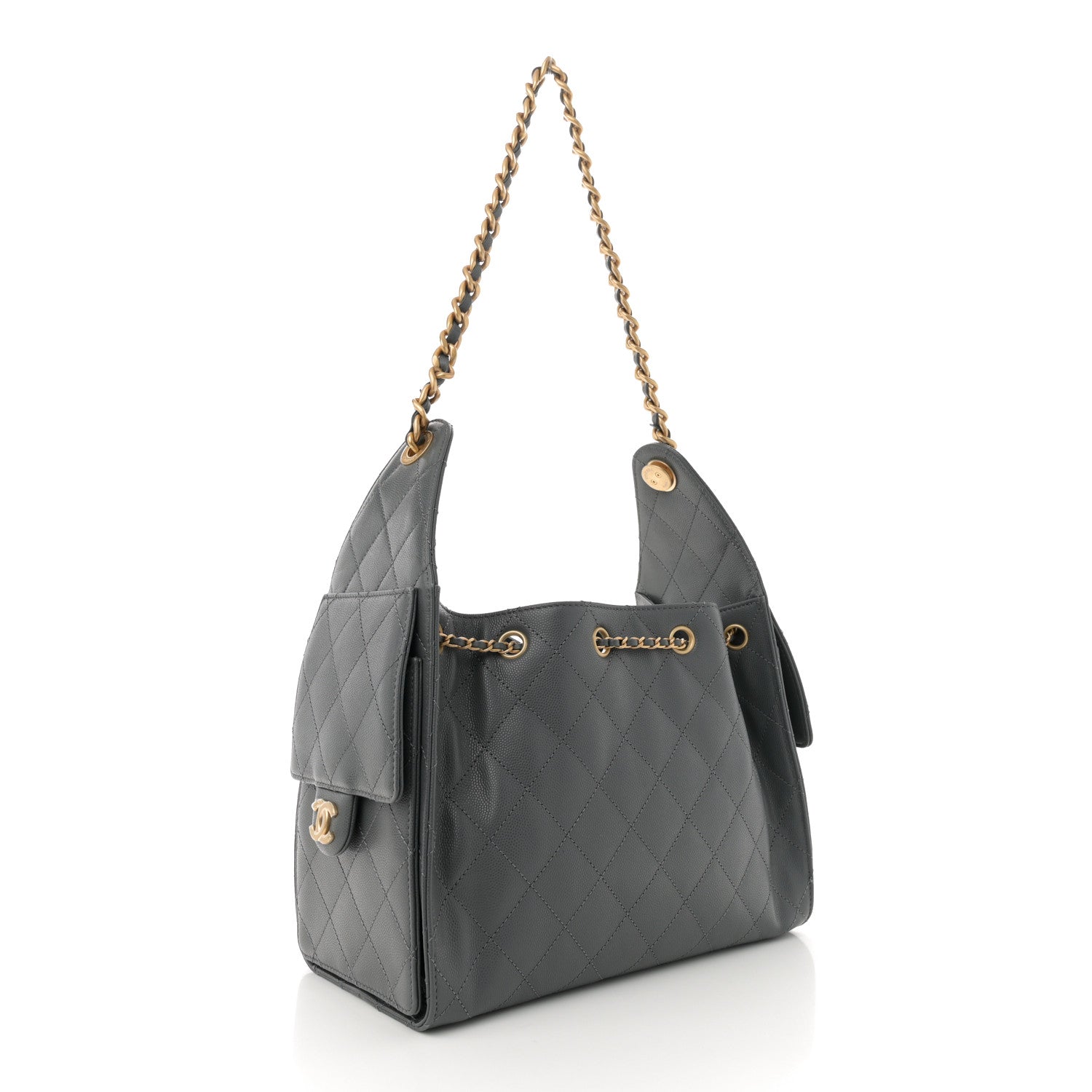 Chanel Caviar Quilted Small Chanel 25 Handbag Dark Grey 3 of 11