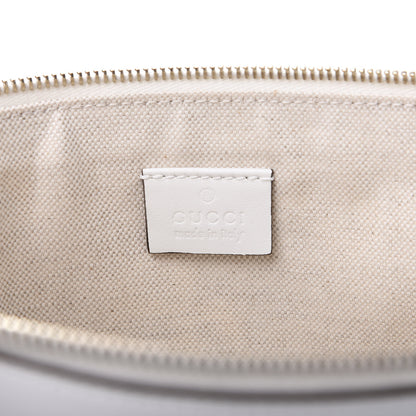Gucci Canvas Umbrella Zip Top Pouch Yellow White 6 of 7