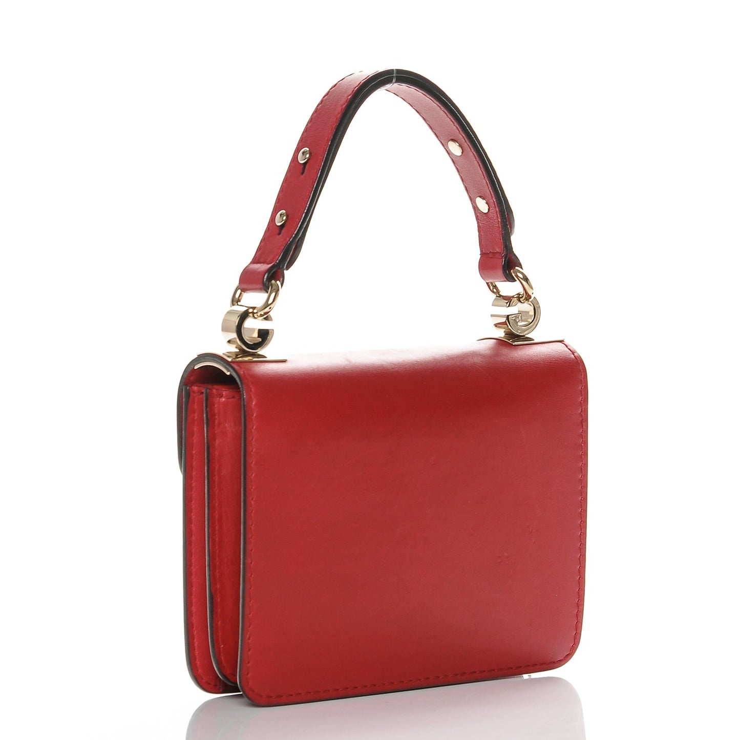 Calfskin Small 1973 Shoulder Flap Bag Red