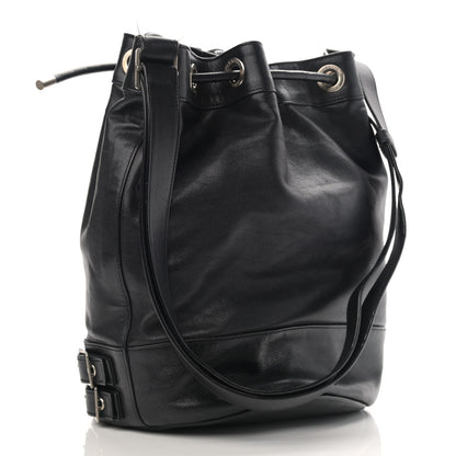 Saint Laurent Calfskin Medium Rider Bucket Bag Black 3 of 13