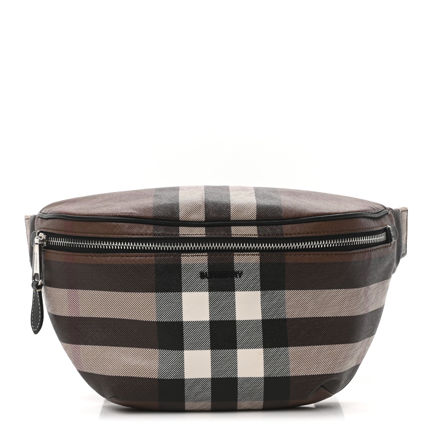 Burberry E-canvas Check Cason Bum Bag Dark Birch Brown 1 of 10