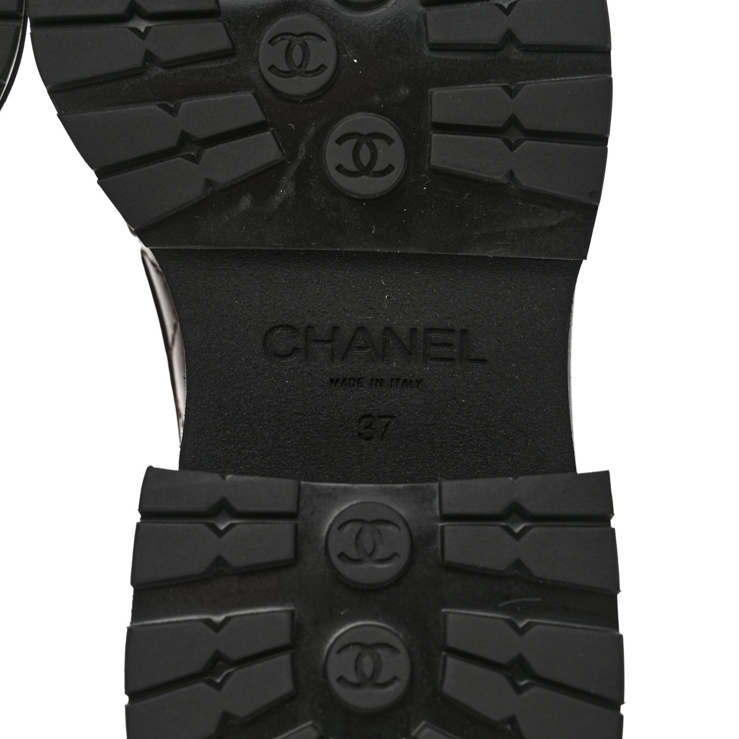 Chanel Calfskin Quilted CC Mocassin Loafers 37 Brown 6 of 8