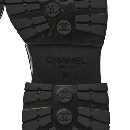 Chanel Calfskin Quilted CC Mocassin Loafers 37 Brown 6 of 8