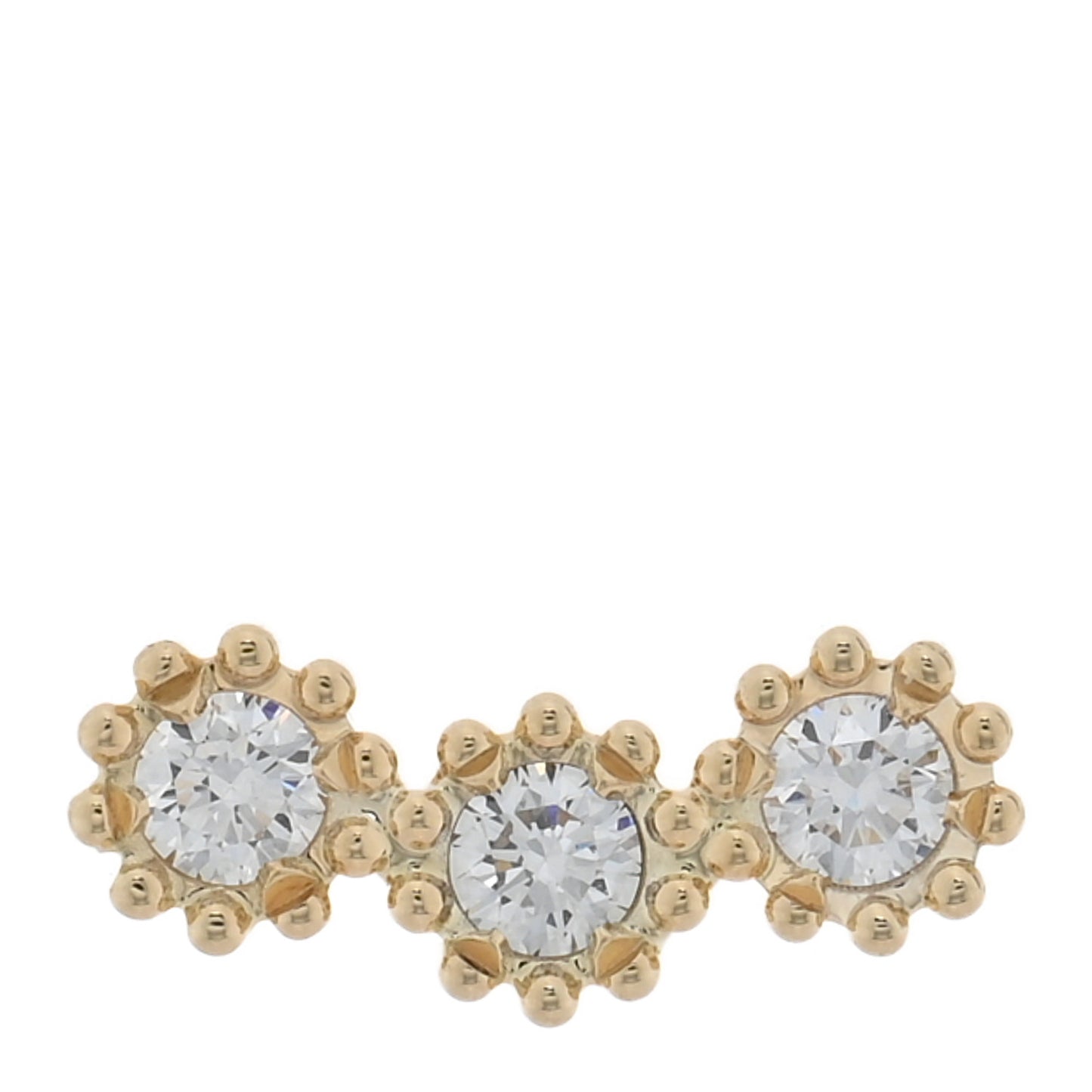 18K Yellow Gold Diamond Mimirose Single Earring