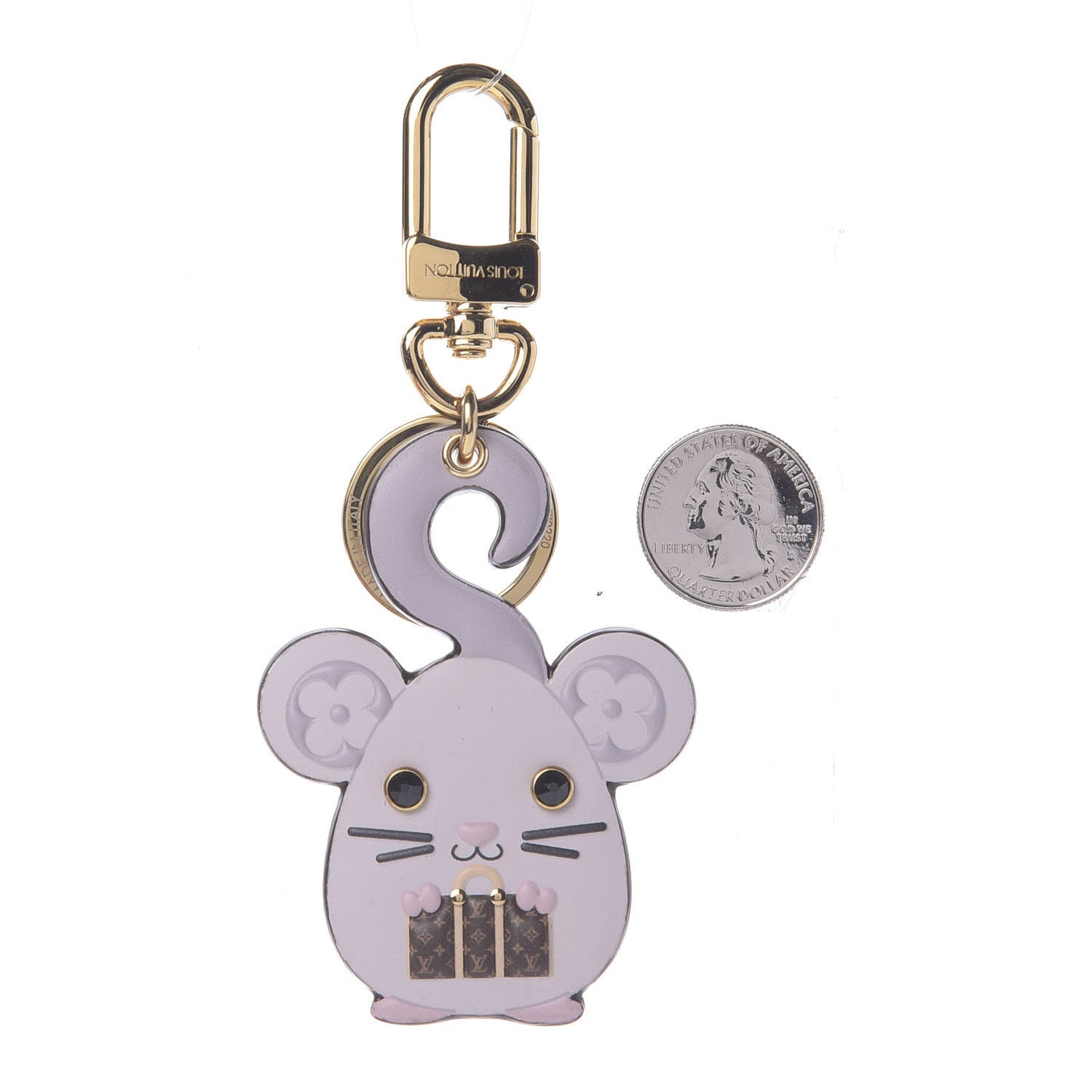 Calfskin Monogram Vuittonite Rat Bag Charm Key Holder