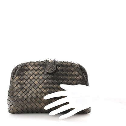 Bottega Veneta Nappa Intrecciato The Lauren 1980 Clutch Dark Gold 2 of 7