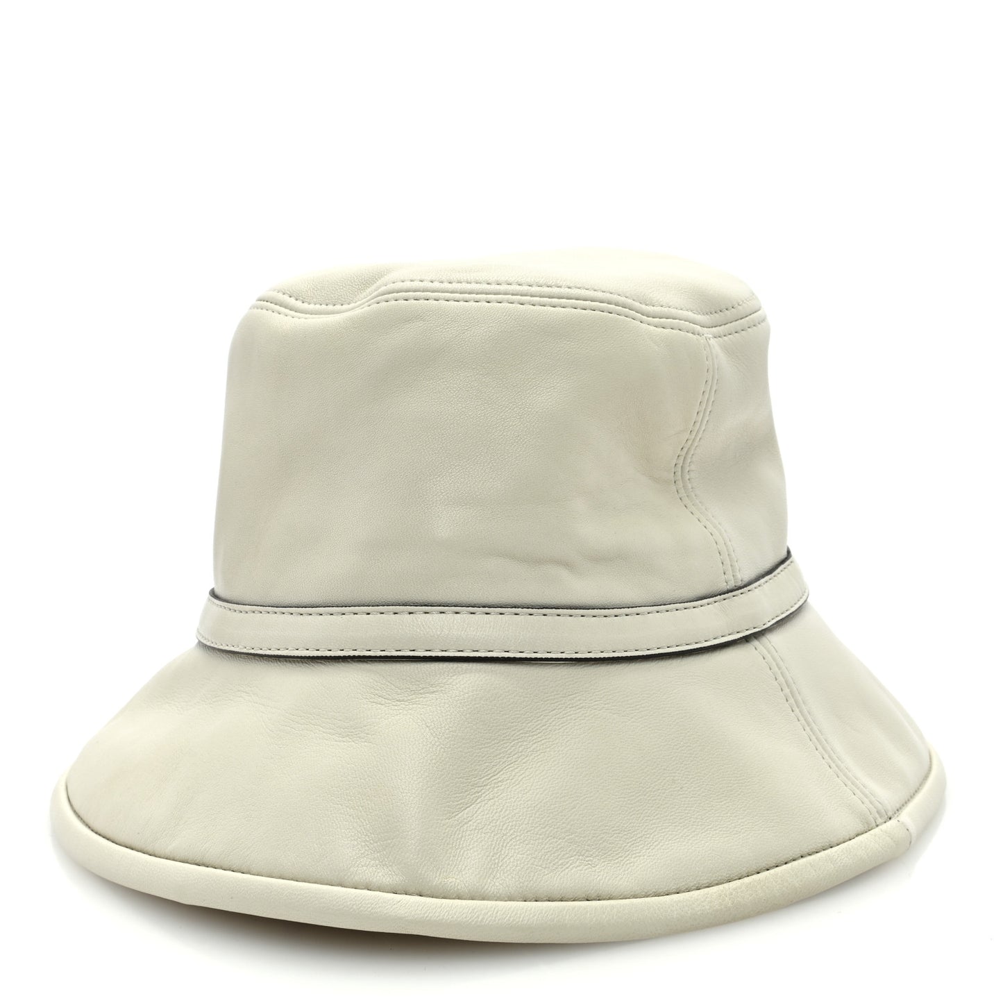 Crystal Horsebit Bob Mulina Bucket Hat S Antique White