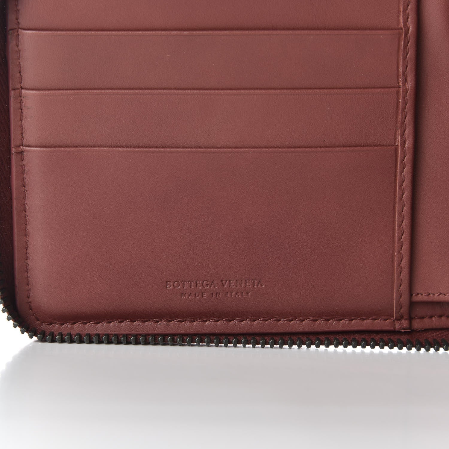 Bottega Veneta Nappa Intrecciato Zip Around Compact Wallet Canyon 6 of 8