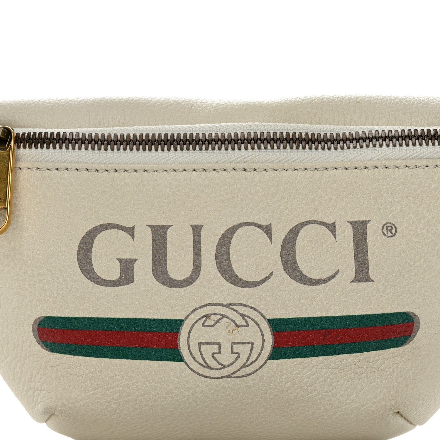 Gucci Grained Calfskin Small Logo Belt Bag White 8 of 11