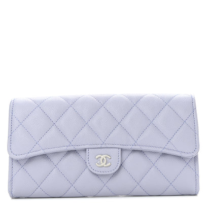 Chanel Caviar Quilted Large Flap Wallet Light Purple 1 of 8