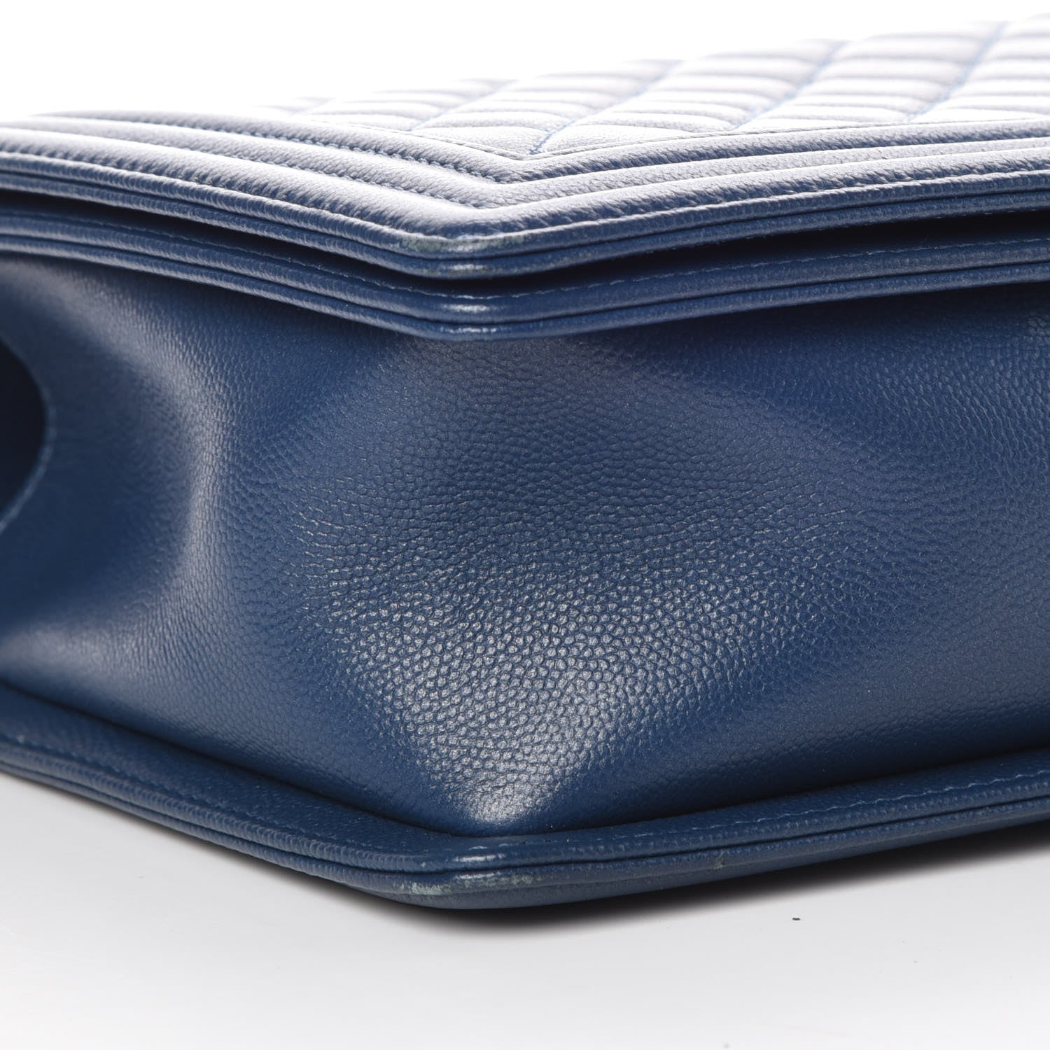 Chanel Caviar Quilted New Medium Boy Flap Dark Navy Blue 5 of 14