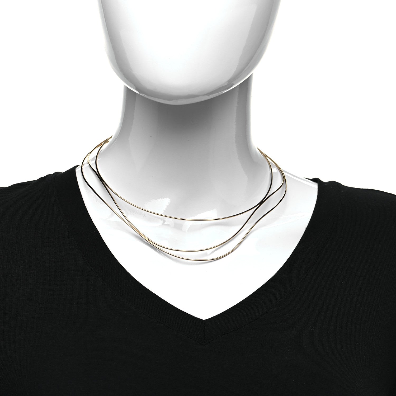 Tiffany 18K Yellow Gold Elsa Peretti Wave Necklace 2 of 4