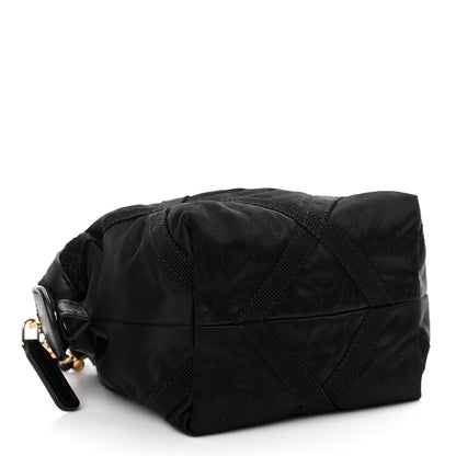Chanel Nylon Grosgrain Quilted Lifestyle Clutch with Chain Black 4 of 11