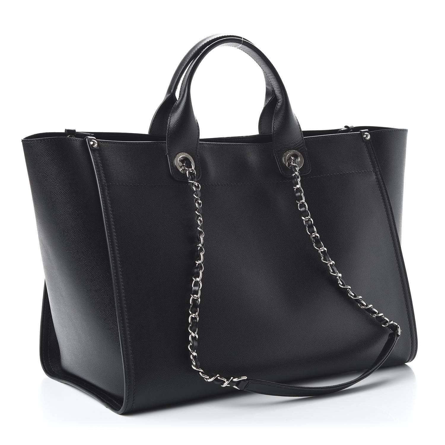 Chanel Caviar Large Studded Deauville Tote Black 3 of 9