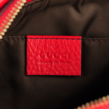 Gucci Pebbled Calfskin Soho Cosmetic Case Tabasco Red 6 of 7