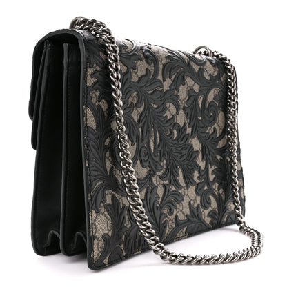Gucci GG Supreme Monogram Arabesque Medium Dionysus Shoulder Bag Black 3 of 10