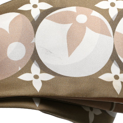 Louis Vuitton Silk Monogram Marbles Classic Bandeau Kaki Beige White 6 of 6