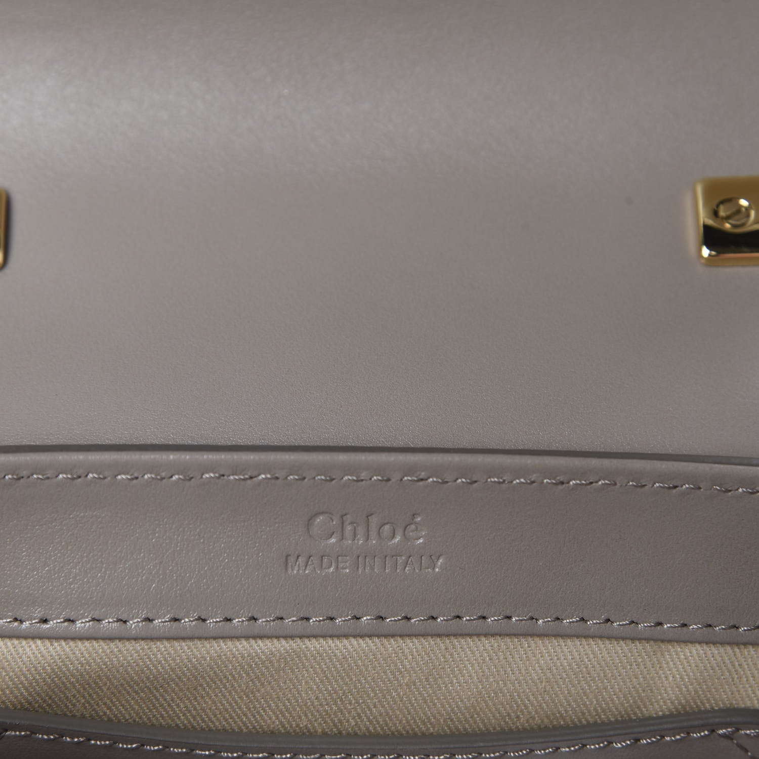 Chloe Shiny Calfskin Suede Mini C Double Carry Motty Grey 9 of 10