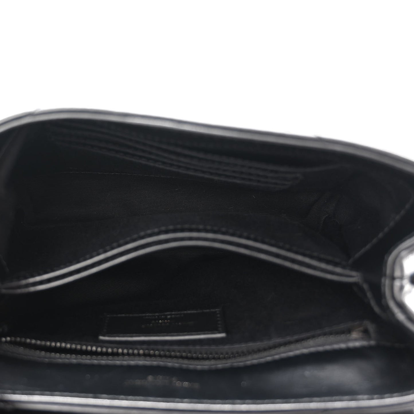 Calfskin Y Quilted Monogram Toy Loulou Crossbody Bag Black
