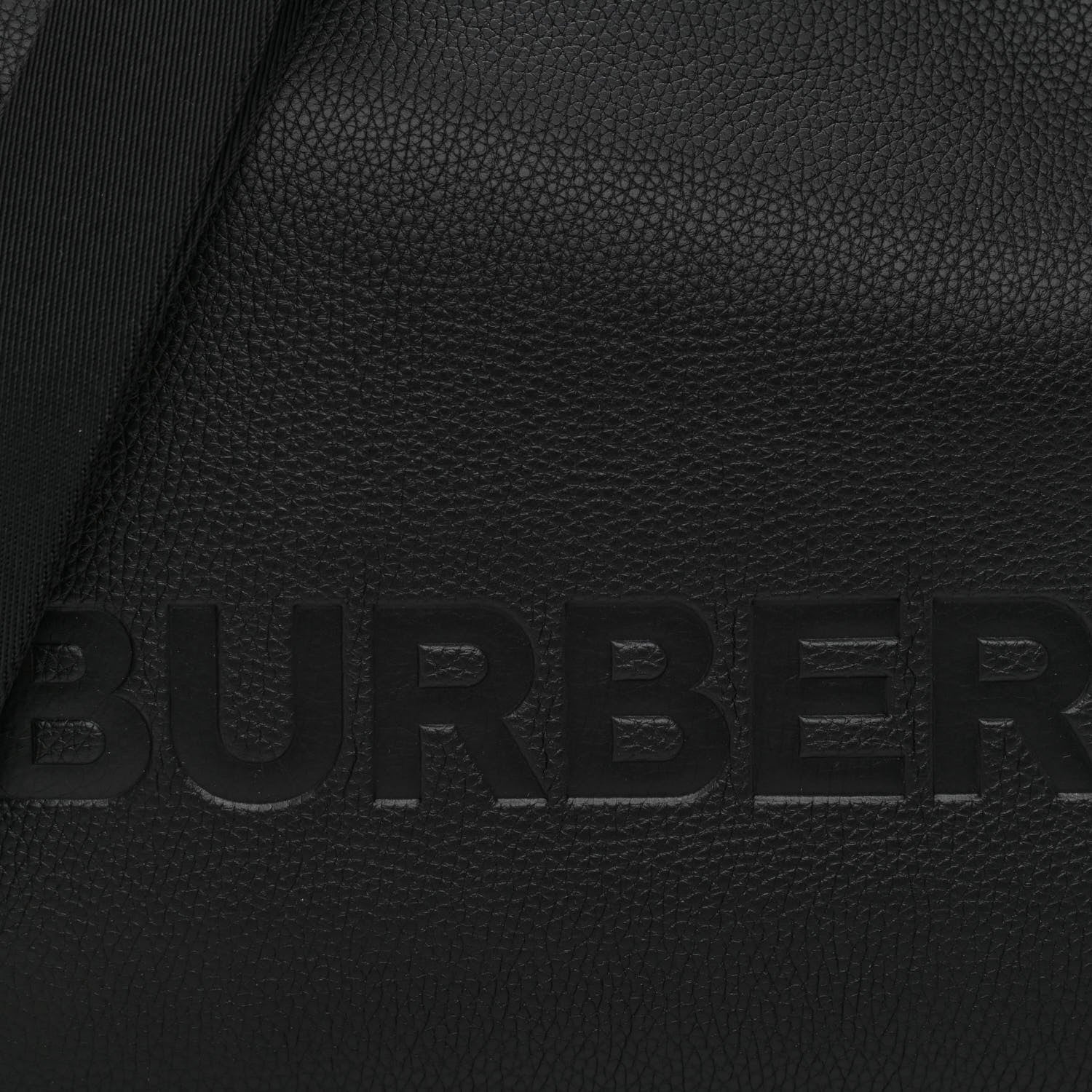 Burberry Grainy Calfskin Embossed Bruno Messenger Black 9 of 11