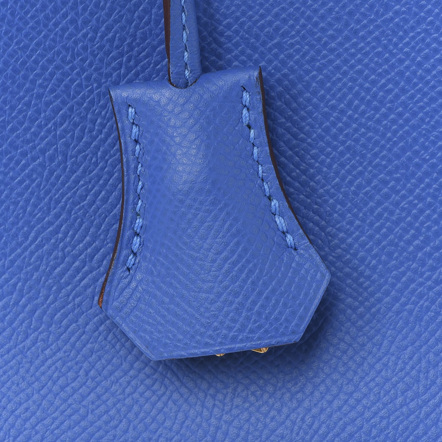 Hermes Epsom Horseshoe Birkin 35 Bleu Izmir Gold 30 of 31