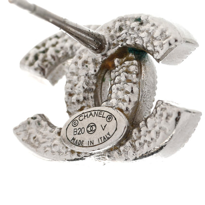 Chanel Crystal CC Earrings Silver 4 of 5
