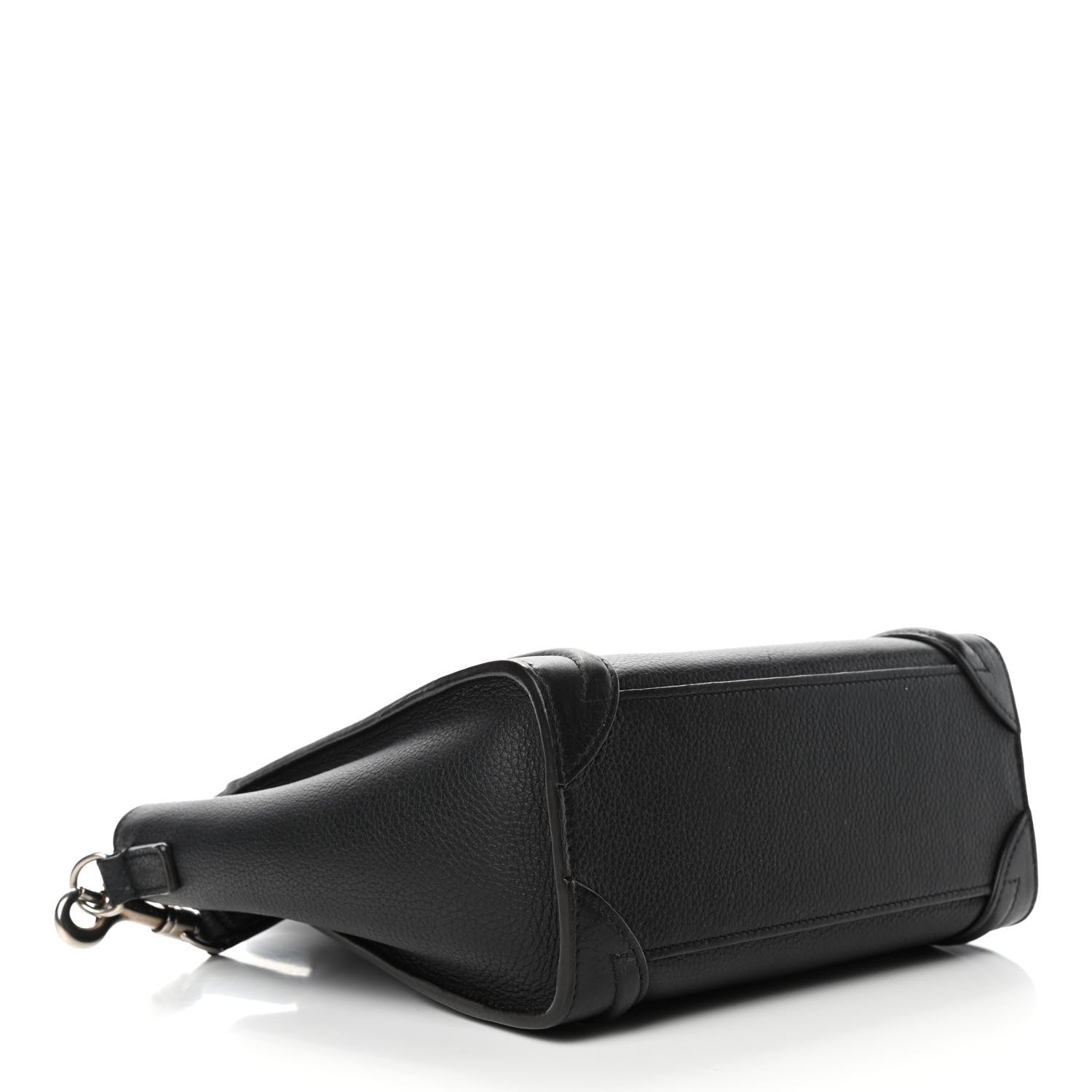 Celine Drummed Calfskin Nano Luggage Black 3 of 7