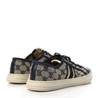 Gucci Monogram Web Sneakers 38.5 Navy Blue 4 of 8