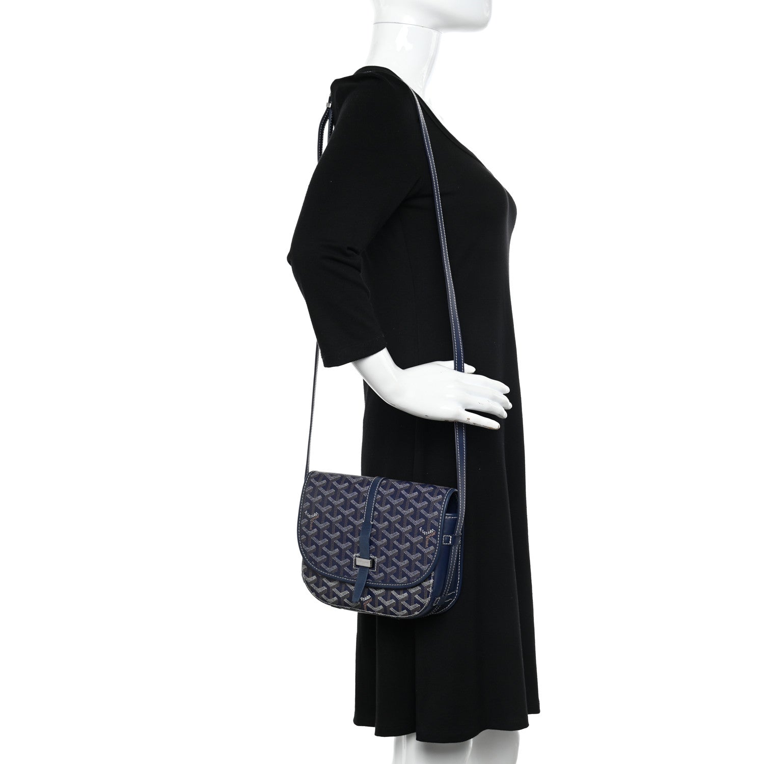 Goyard Goyardine Belvedere II PM Messenger Bag Navy 2 of 16