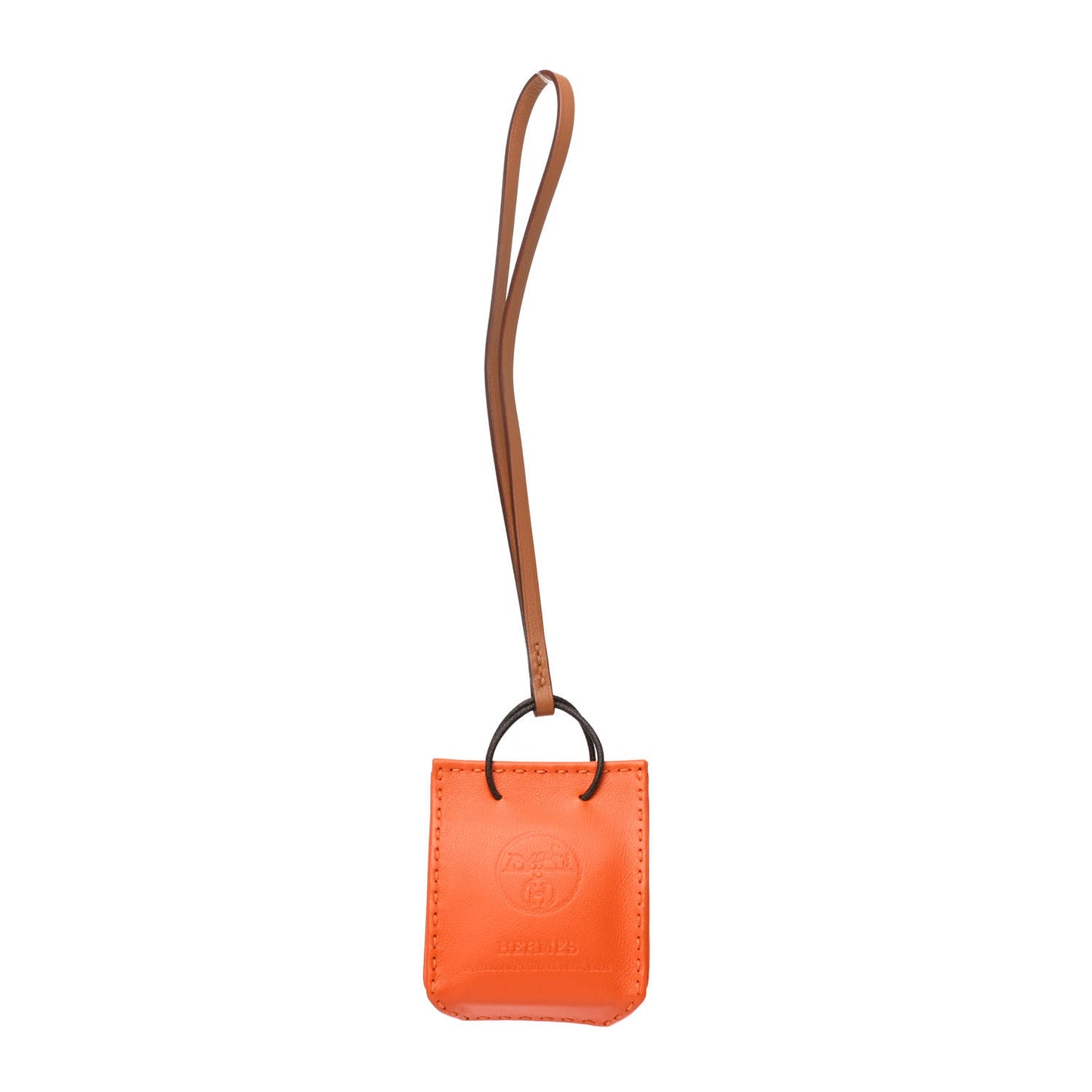 Milo Lambskin Swift Shopping Bag Charm Feu Gold