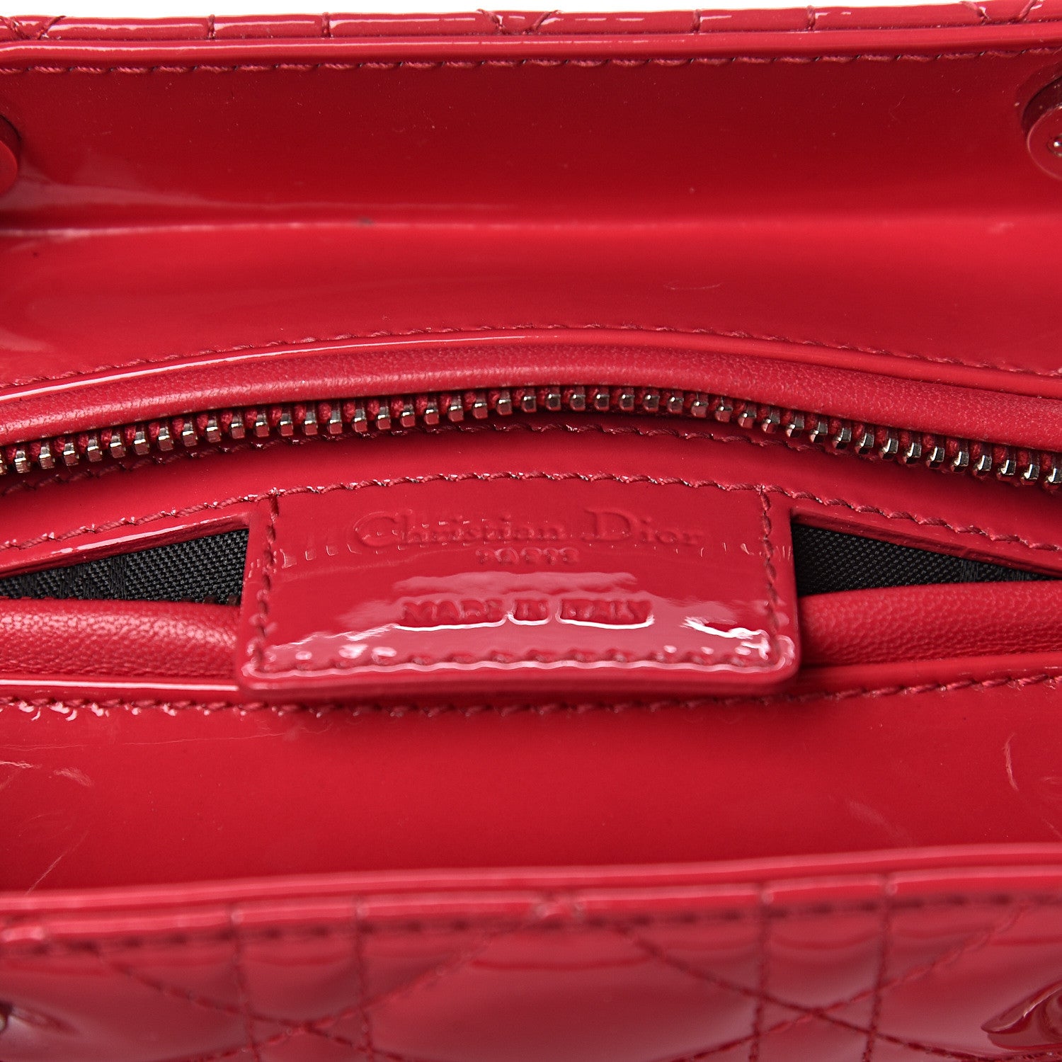 Christian Dior Patent Cannage Medium Lady Dior Fuchsia 6 of 11
