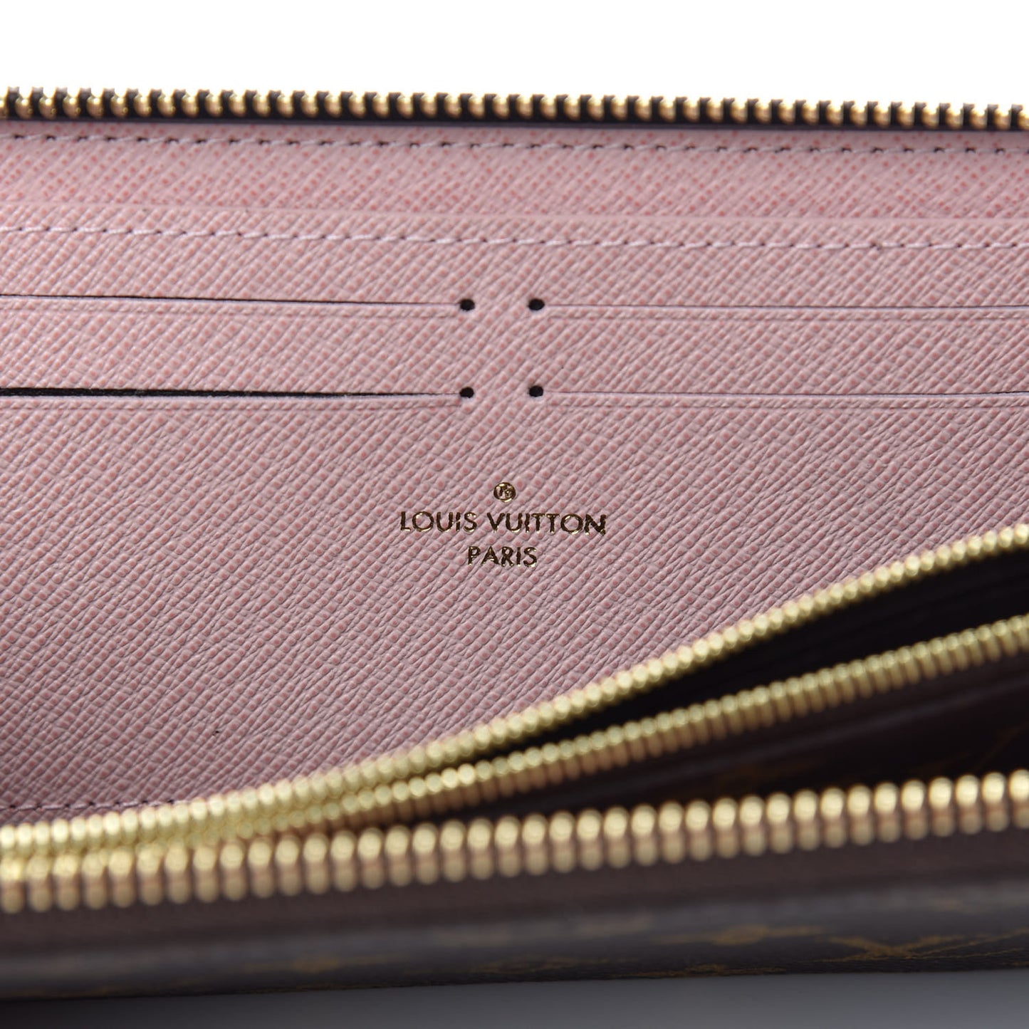 Monogram Clemence Wallet Rose Ballerine