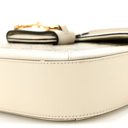 Gucci GG Supreme Monogram Web Mini Horsebit 1955 Shoulder Bag Beige Mystic White 10 of 10