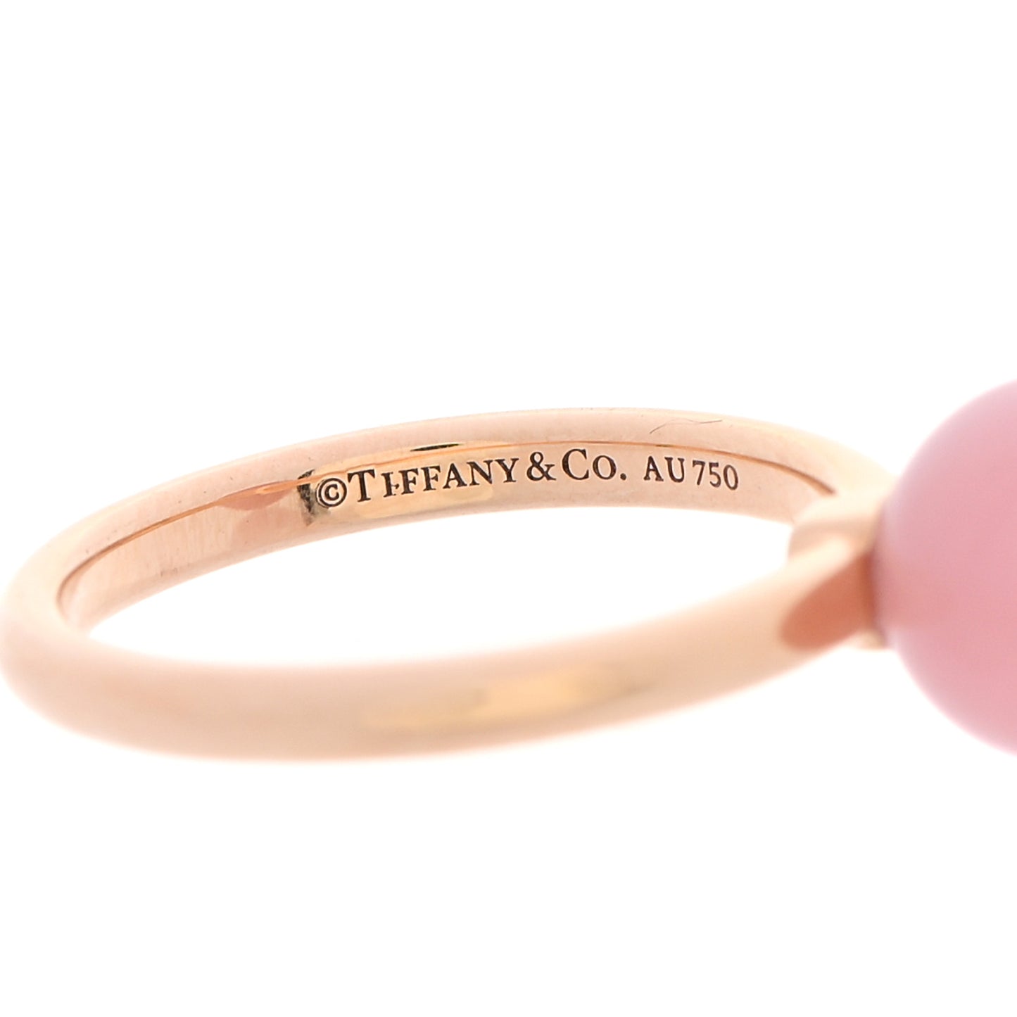 18K Rose Gold Rose Quartz HardWear Ball Ring 48 4.5