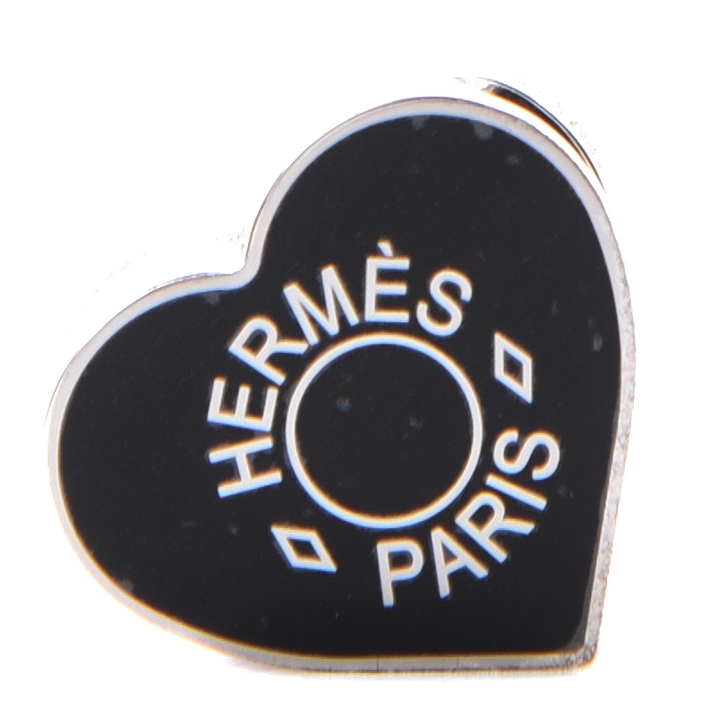 Hermes Palladium Coeur Scarf Ring Black 1 of 5
